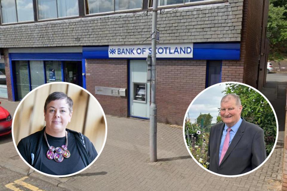 MSP Elena Whitham, MP Allan Dorans on Cumnock bank closure